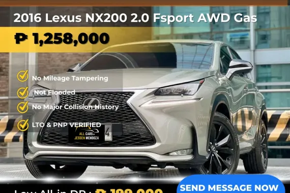 2016 Lexus NX200 2.0 Fsport AWD Gas AT