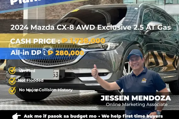 2024 Mazda CX-8 AWD Exclusive 2.5 AT Gas 🔥𝐉𝐄𝐒𝐒𝐄𝐍 𝐌𝐄𝐍𝐃𝐎𝐙𝐀🙋‍♂️☎️  09279850198