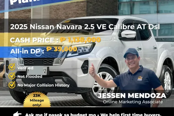 2025 Nissan Navara 2.5 VE Calibre AT Dsl 📣 39KDP 🔥𝐉𝐄𝐒𝐒𝐄𝐍 𝐌𝐄𝐍𝐃𝐎𝐙𝐀🙋‍♂️☎️  09279850198