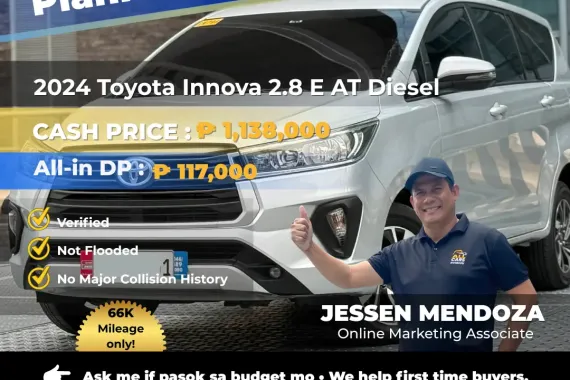 2024 Toyota Innova 2.8 E AT Diesel 🔥𝐉𝐄𝐒𝐒𝐄𝐍 𝐌𝐄𝐍𝐃𝐎𝐙𝐀🙋‍♂️☎️  09279850198