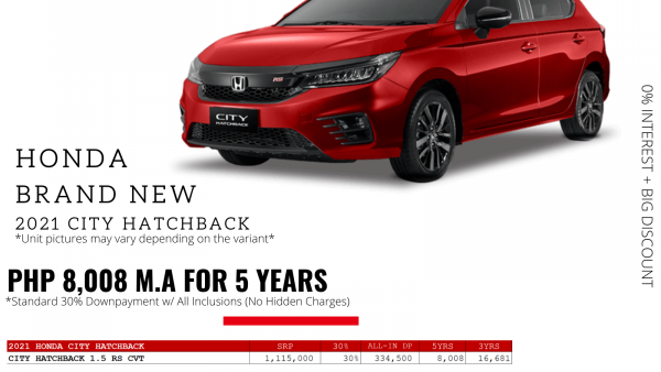  Comprar Honda City Hatchback en venta en Filipinas