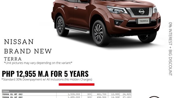 nissan terra promo price