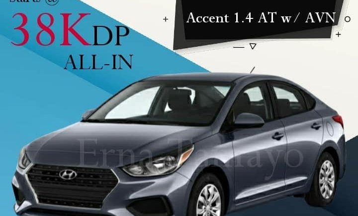 Hyundai Accent 1.4 AT w/ AVN With ₱38,000 All-in Down payment
