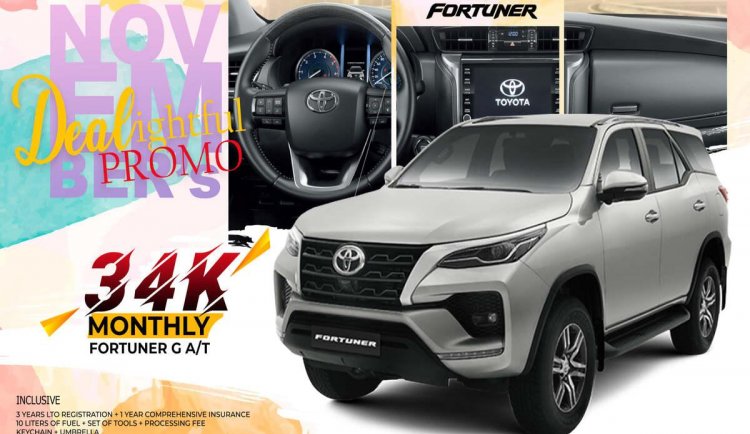 Toyota Fortuner G AT With Zero Down payment