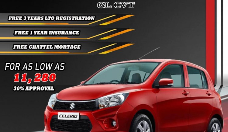 Suzuki Celerio GL CVT With ₱11,280 Low monthly