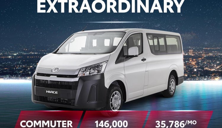 Toyota Hiace Commuter Deluxe With ₱146,000 All-in Down payment