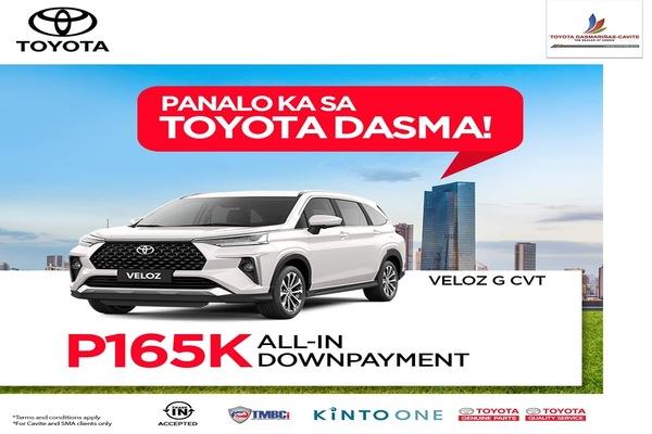 Toyota Veloz G CVT With ₱165,000 All-in Down payment