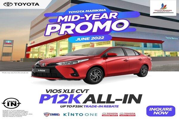 Toyota Vios XLE CVT  With ₱12,000 All-in Down payment