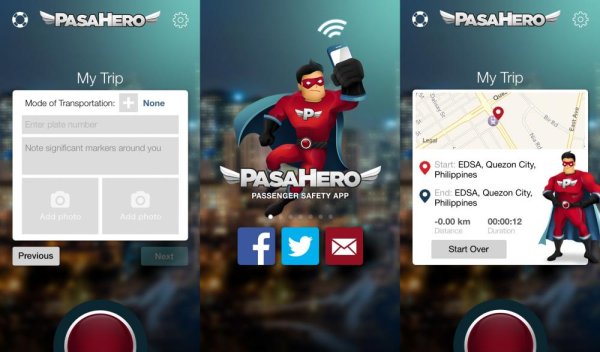 This app safeguards the users by broadcasting the journey details to the social media. PasaHero App