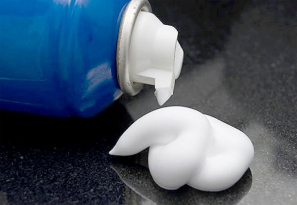 Shaving cream fades the color of your car. Shaving cream on car