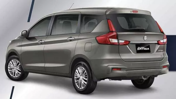 The angular rear of The Suzuki Ertiga 2018
