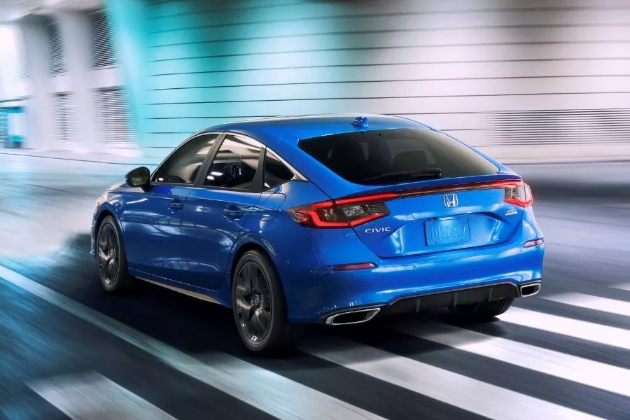 A picture of the rear of the Honda Civic Hatchback