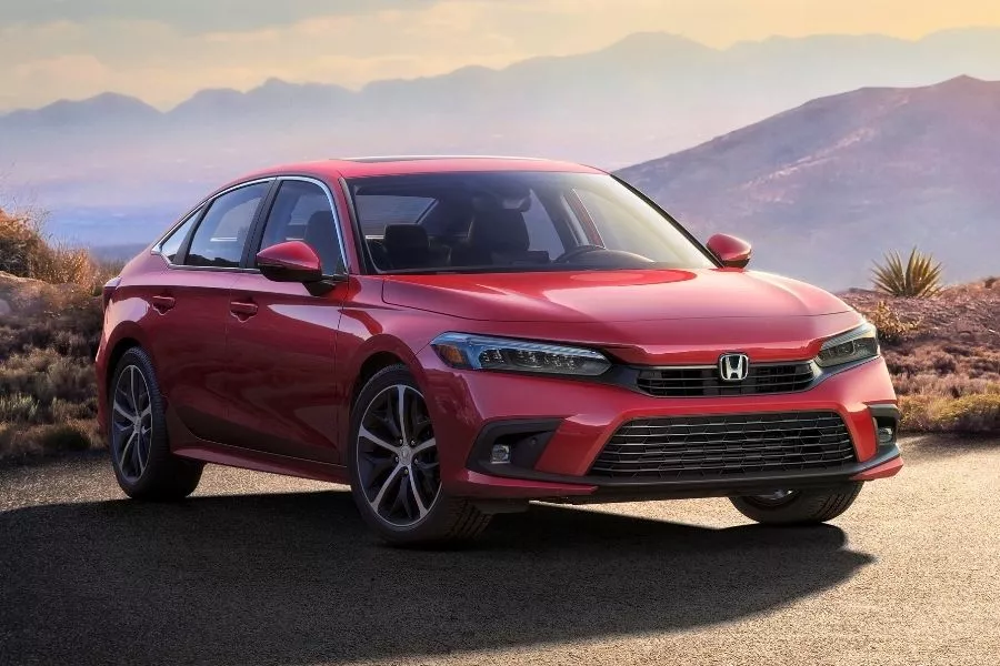 A picture of the 2022 Honda Civic Touring variant for the US market