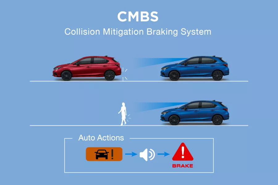 The Honda City Hatch comes standard with Honda Sensing