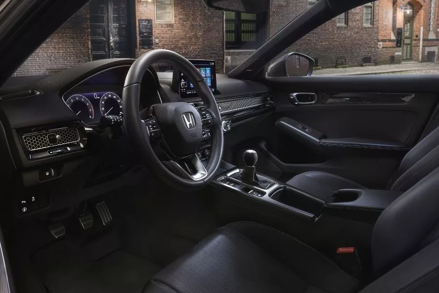 A picture of the Civic hatchback's interior