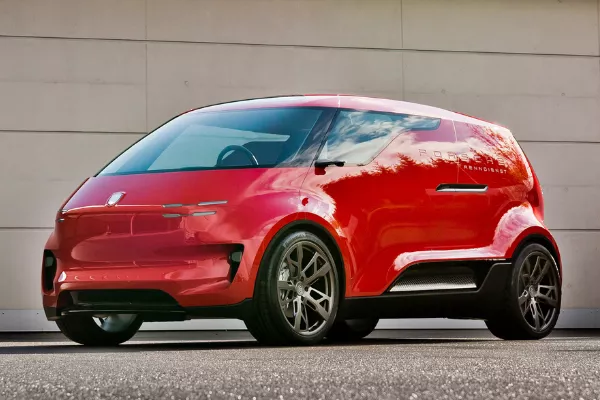 Porsche Vision Renndienst concept front profile shot