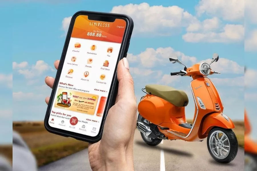 Limitless app Vespa scooter raffle