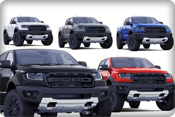 Ford Ranger Raptor 2018 colors