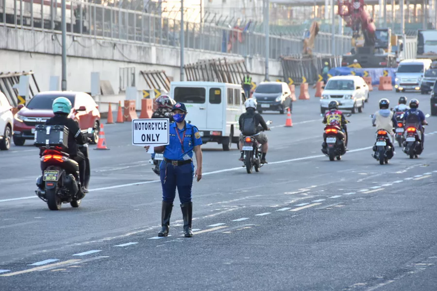 Exclusive motorcycle lane Commonwealth Avenue