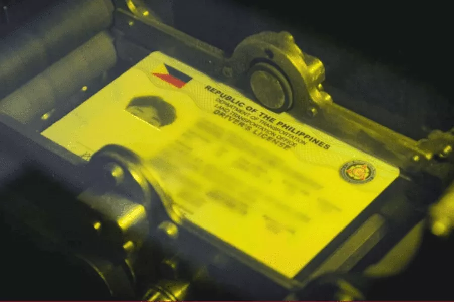 A picture of driver's licensing printing. 