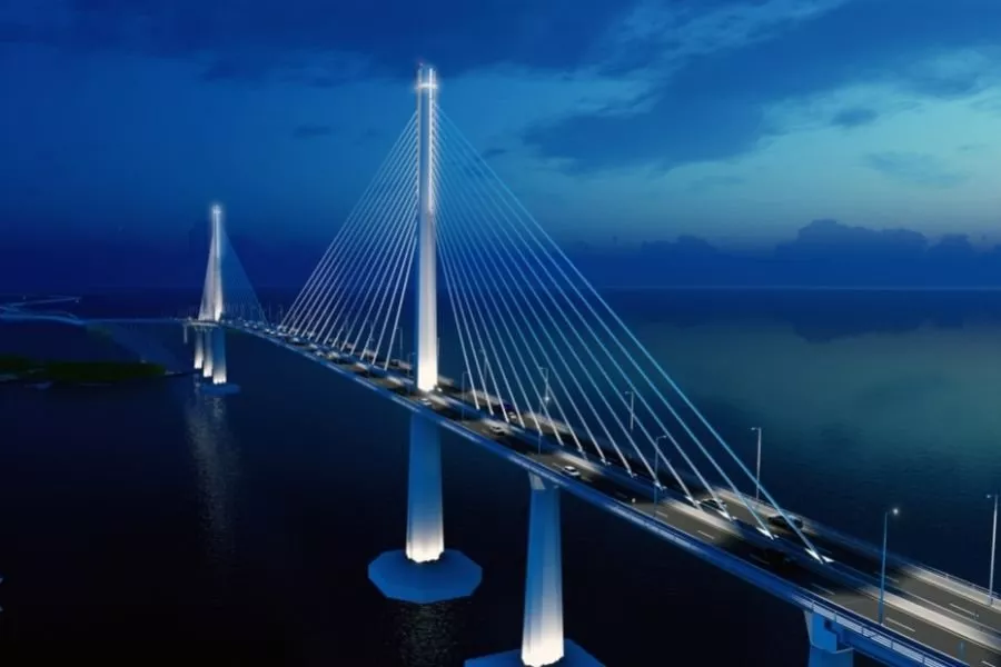 Cebu Cordova Link Bridge aerial footage
