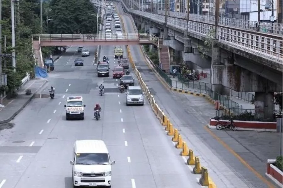 Concrete barriers along EDSA