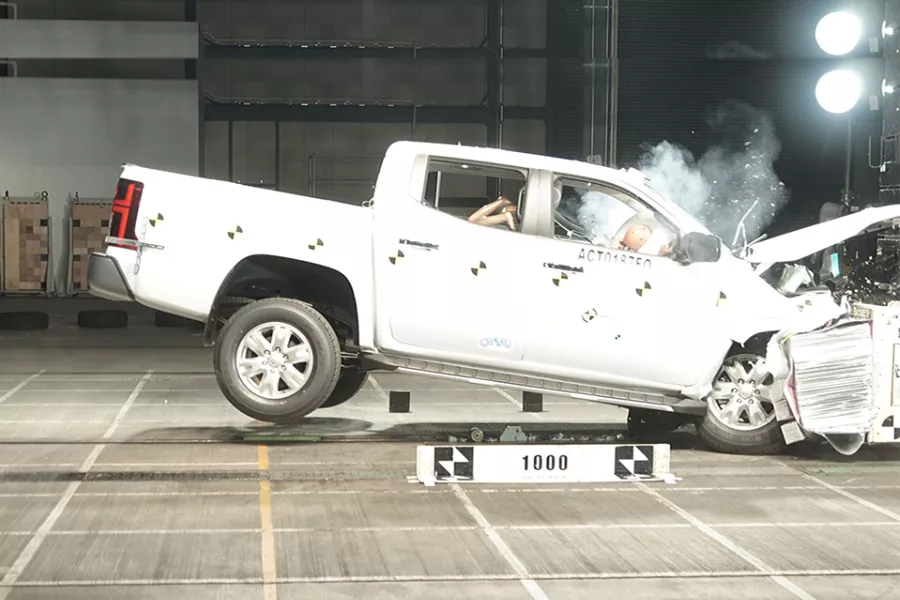 Triton during the ASEAN NCAP's frontal impact crash test