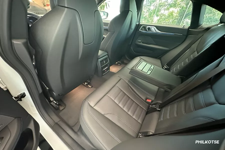 The BMW i4 M50's rear cabin