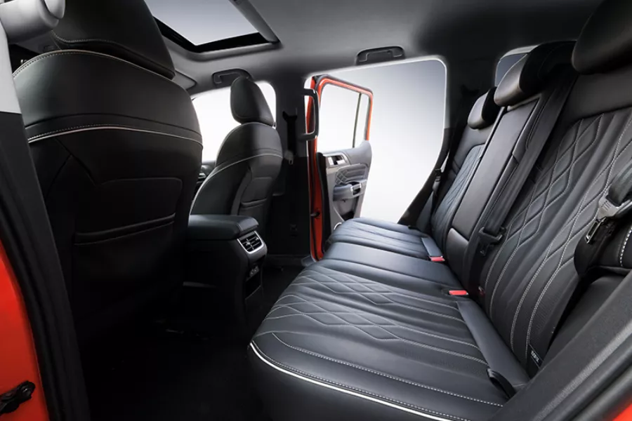 A peek inside the Tank 300's rear cabin.