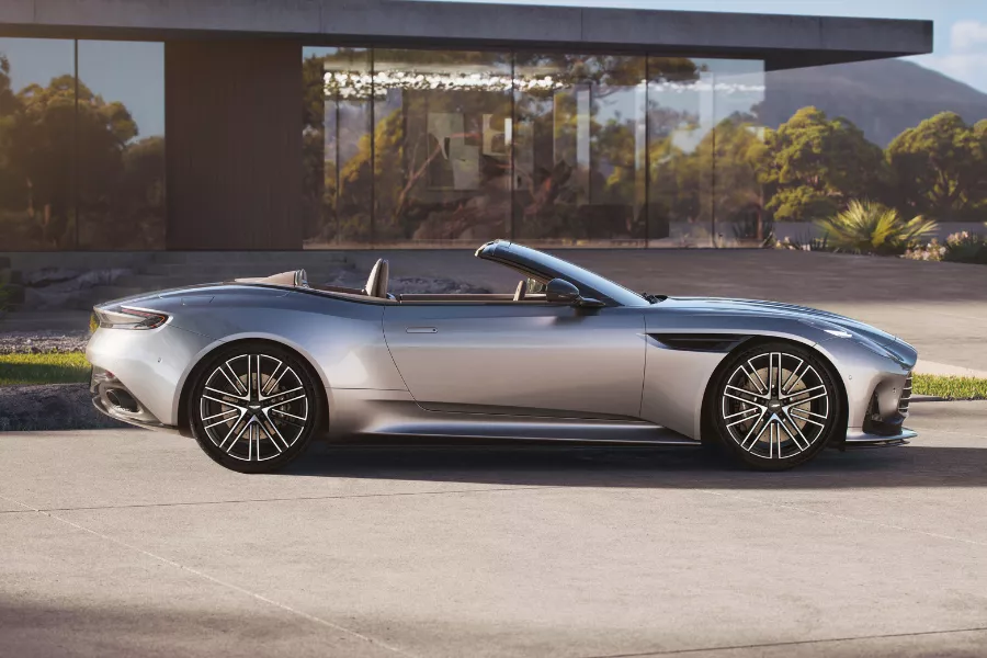 A picture of the side of the DB12 Volante