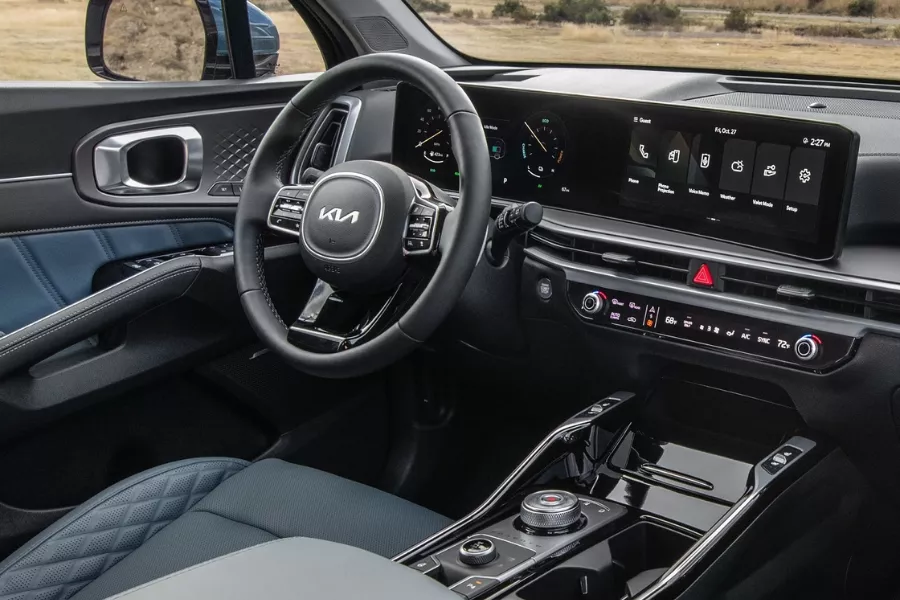 A peek inside the Sorento. 