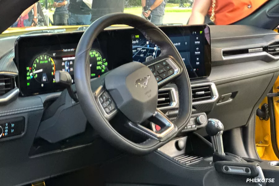 Its screens are angled towards the driver