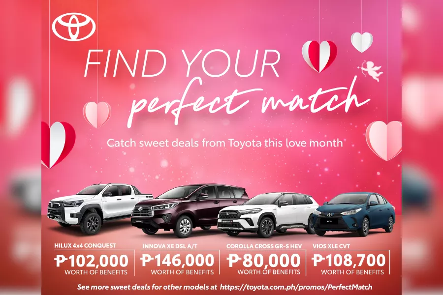 Thanks to the promo, Valentine's month 2024 is a good time to get a brand new Toyota.