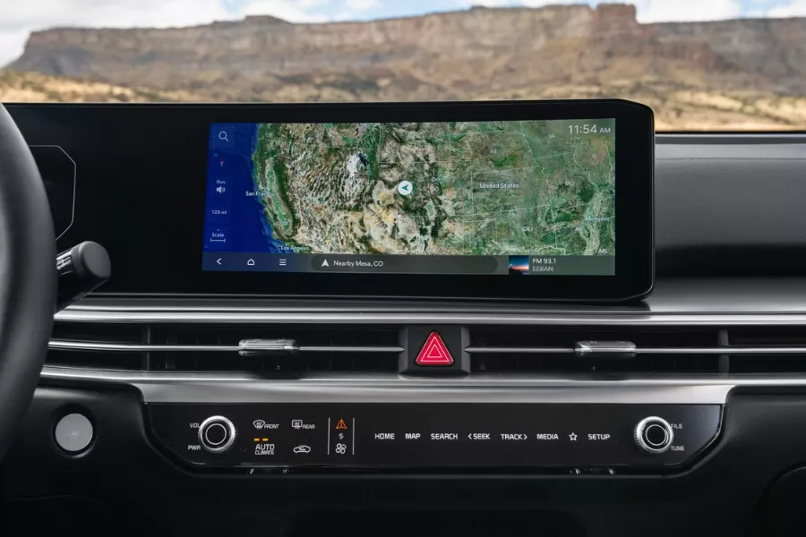 The Sorento's 12.3-inch central touchscreen