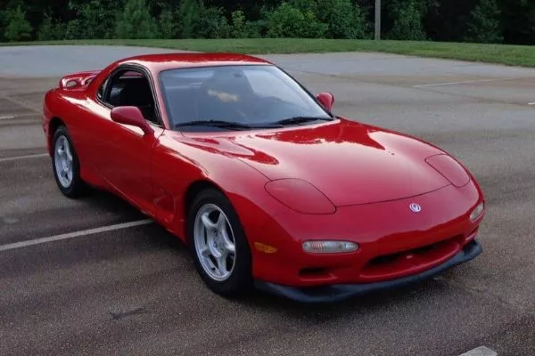 A red 1994 Mazda RX-7