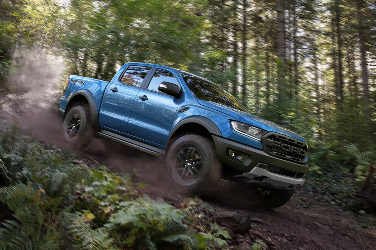 2020 Ford Ranger Raptor action shot
