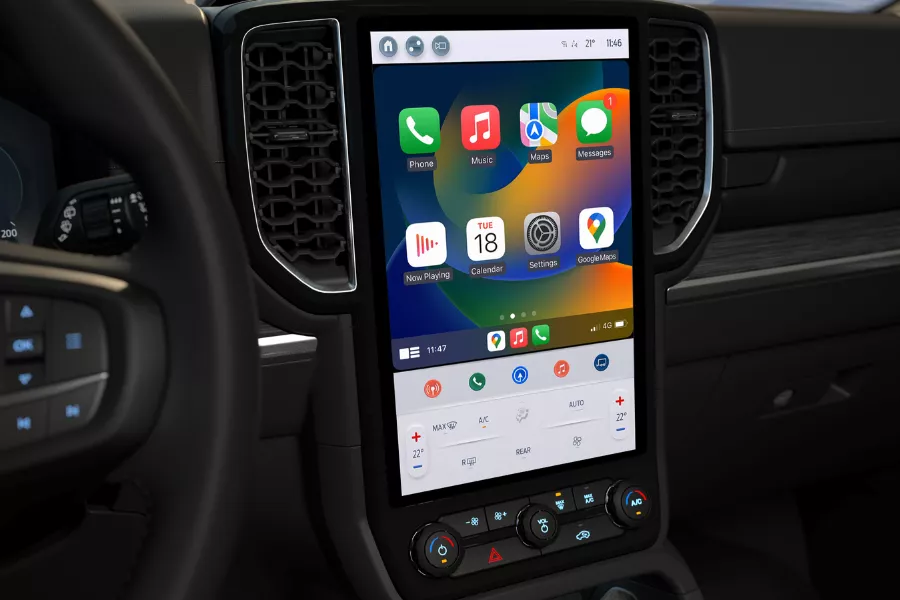 Wireless Apple CarPlay next-gen Ford Everest and Ranger