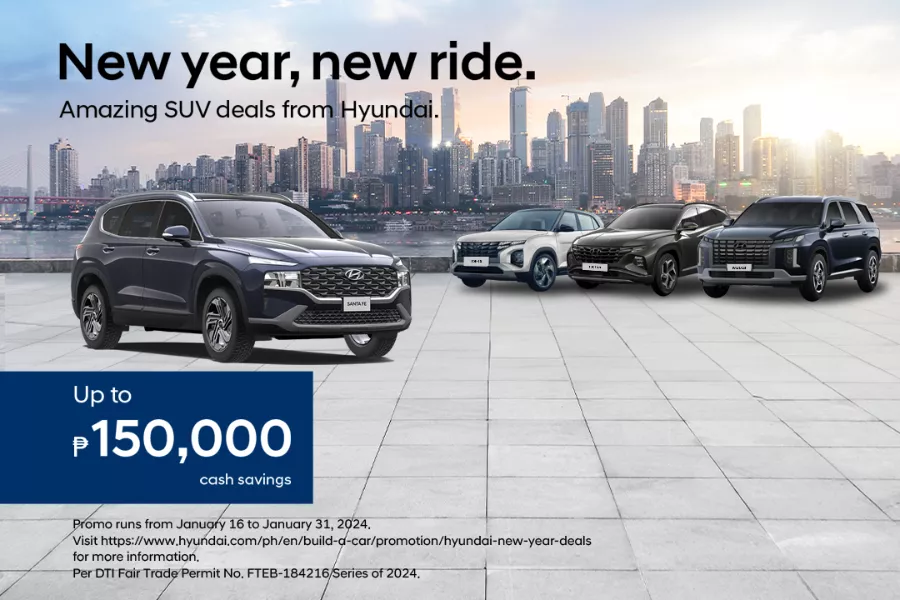 Hyundai New year, new ride promo. 
