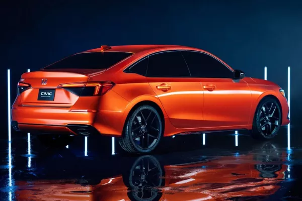 2022 Honda Civic Prototype rear profile shot