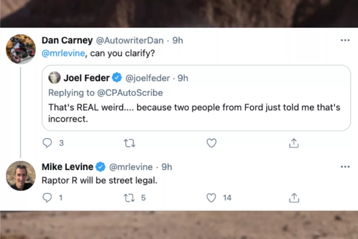 2021 Ford F-150 Raptor twitter