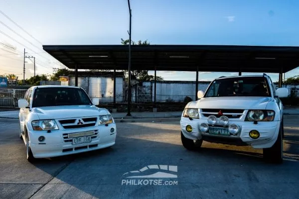 2 pajeros front profile sunset hour