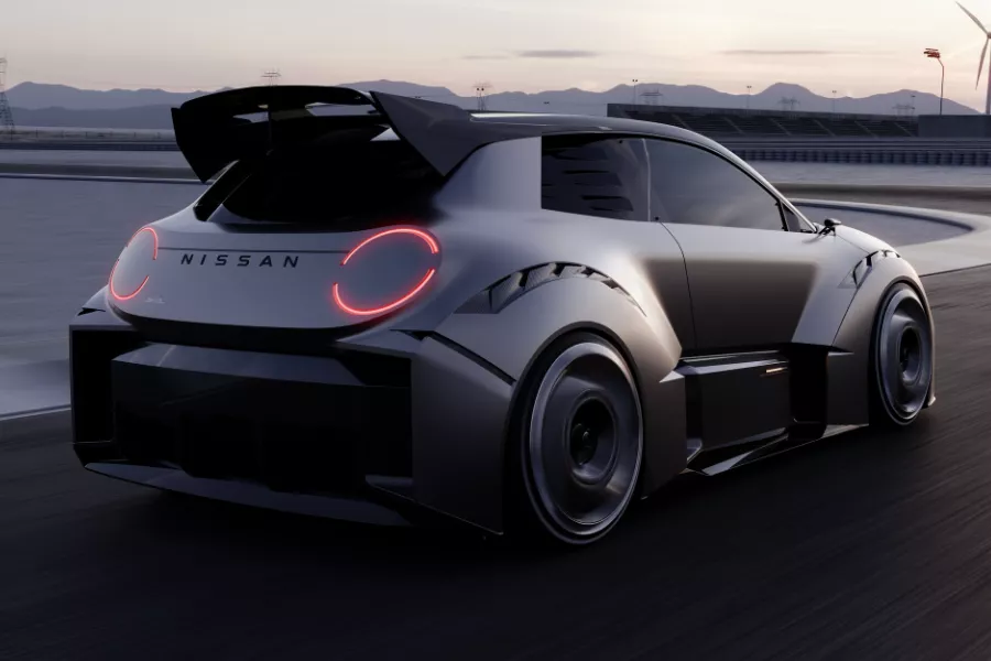 From any angle, the concept hatch looks aggressive. A picture of the 20-23's rear.