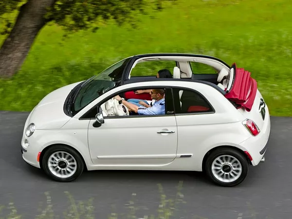 FIAT 500c on road