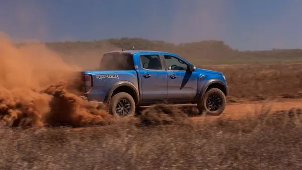 Angular front of the Ford Ranger Raptor 2019