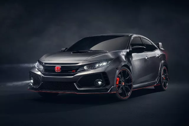 Silver New Honda Civic angular front view