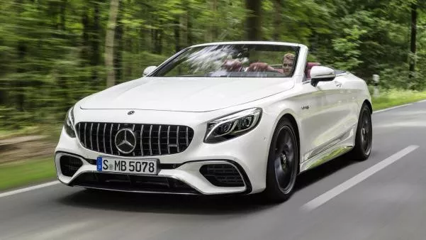 angular front of the 2018 Mercedes-AMG S63 Cabriolet