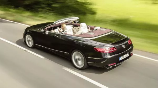 angular rear of the 2018 Mercedes-Benz S560 Cabriolet