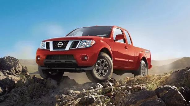 angular front of the Nissan Frontier 2018