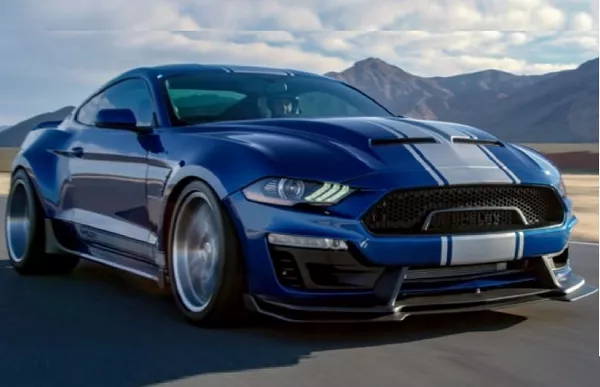 angular front of the Ford Mustang Shelby Super Snake 2019