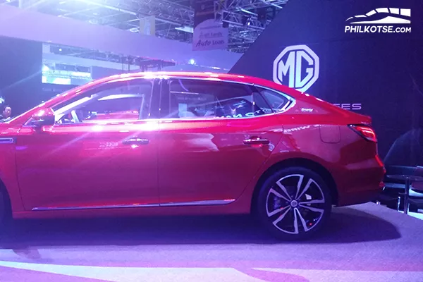 A side profile view of the MG6 to highlight its rear end